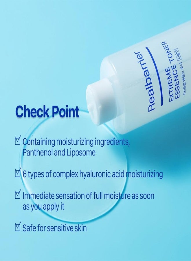 Real Barrier Extreme Essence Toner Light 6.76 Fl Oz | Hyaluronic Acid Panthenol Face Moisturizer for Sensitive Dry Skin | Soothing & Hydrating Moisturizing Toner for Face | Korean Skin Care - Image 2